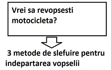 Metode de slefuire inainte de revopsirea motocicletei